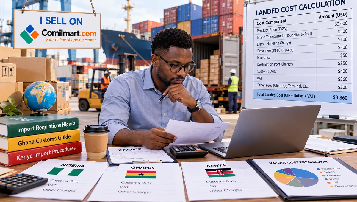 How to Calculate Landed Cost for Imports to Nigeria, Ghana, Kenya (2026)